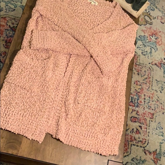 Tan/Light Pink Listicle Cardigan - Picture 3 of 5